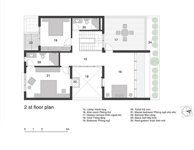 thiết kế nhà 2 tầng 3 phòng ngủ 80m2 - 7