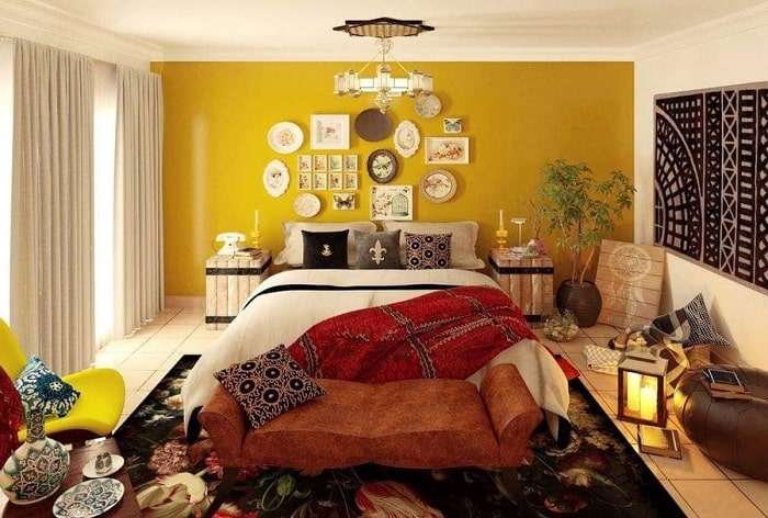 phòng ngủ màu vàng 14