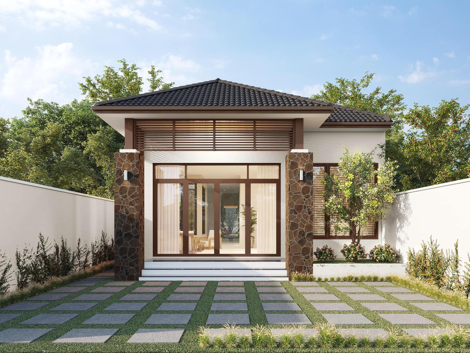 mẫu nhà cấp 4 ngang 6m