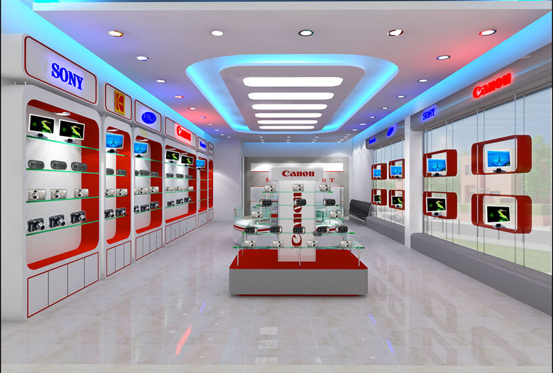 thiết kế cửa hàng máy tính