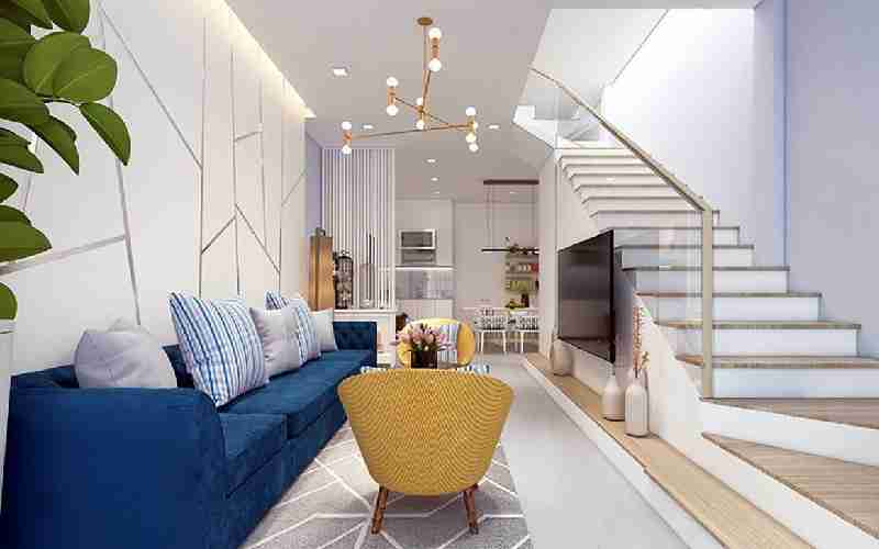 thiết kế nội thất nhà phố 2 tầng