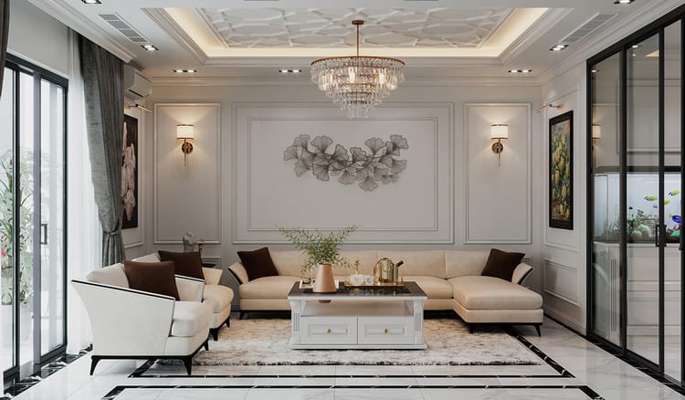 Phòng khách tân cổ điển