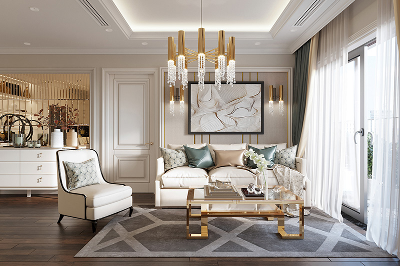 Phòng khách tân cổ điển